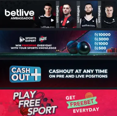 Tipi di scommesse disponibili BETLIVE